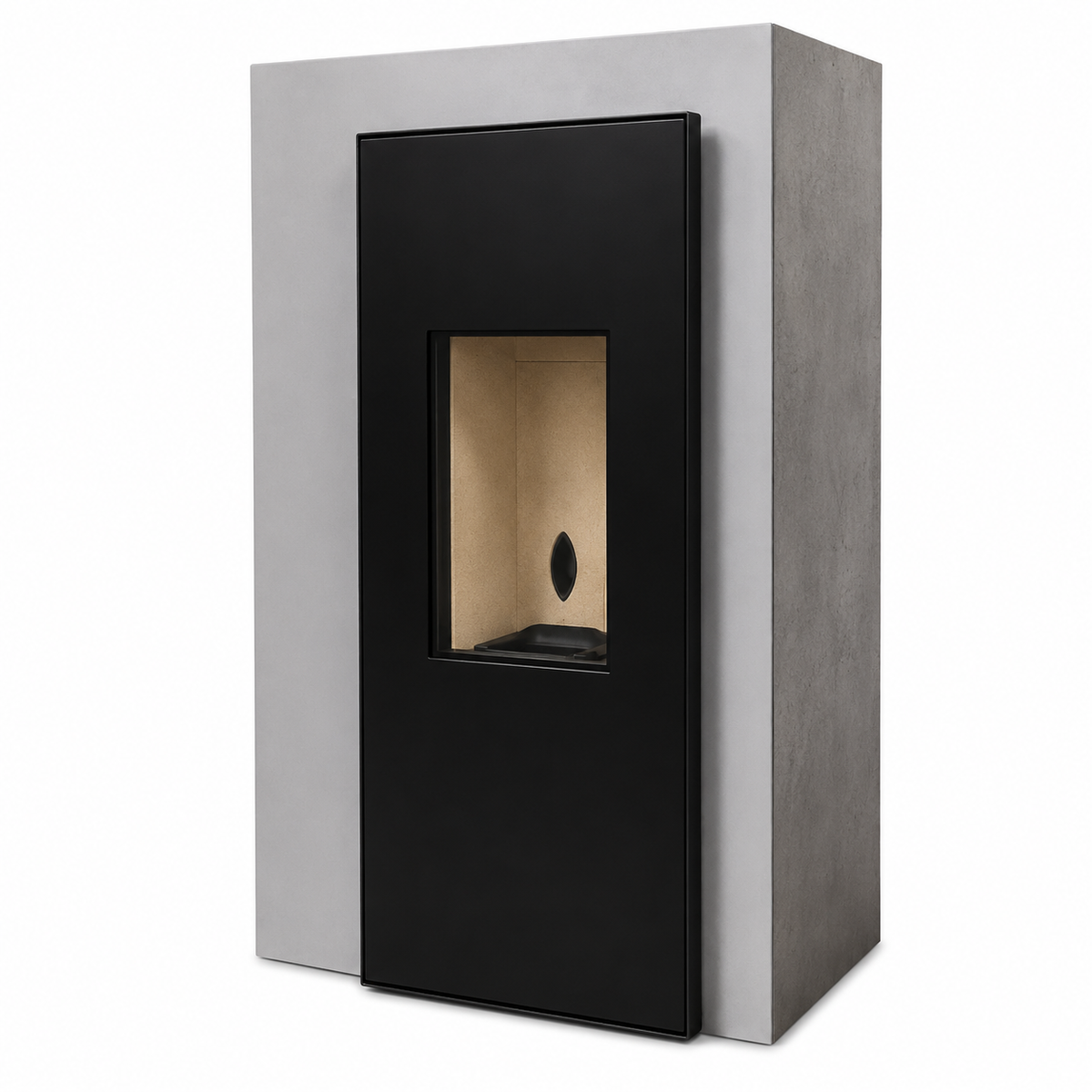 Salamandra a Pellets RIKA Miro Silver 6 kW – Design Compacto, Alta Eficiência e Depósito de 21 kg