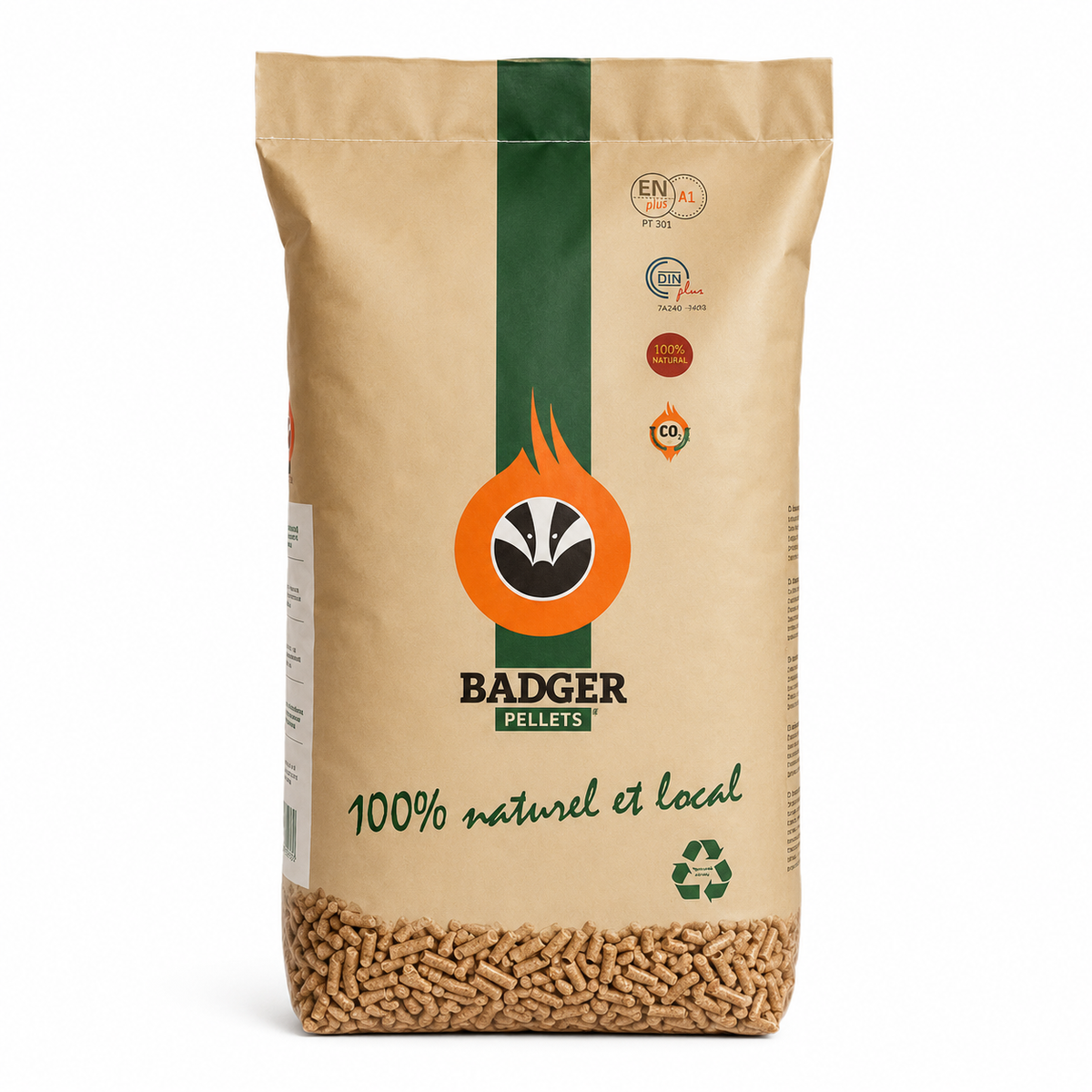 Pellets Badger – Palete de 67 Sacos de 15 kg | 1.005 kg