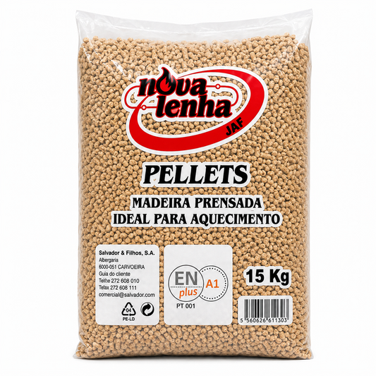 Pellets NovaLenha – Palete de 77 Sacos de 15 kg | 1.155 kg