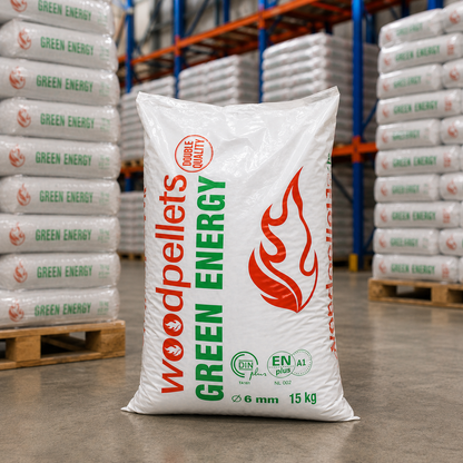 Pellets Green Energy – Palete de 67 Sacos de 15 kg | 1.005 kg