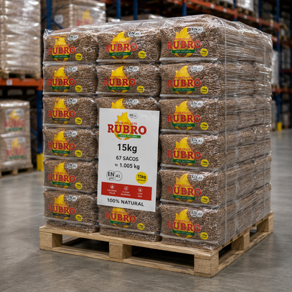 Pellets Rubro ENplus A1 – Palete de 67 Sacos de 15 kg | 1.005 kg
