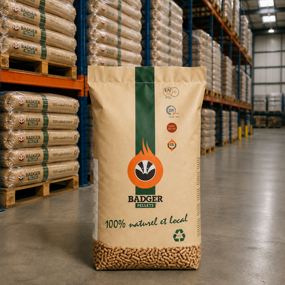 Pellets Badger – Palete de 67 Sacos de 15 kg | 1.005 kg