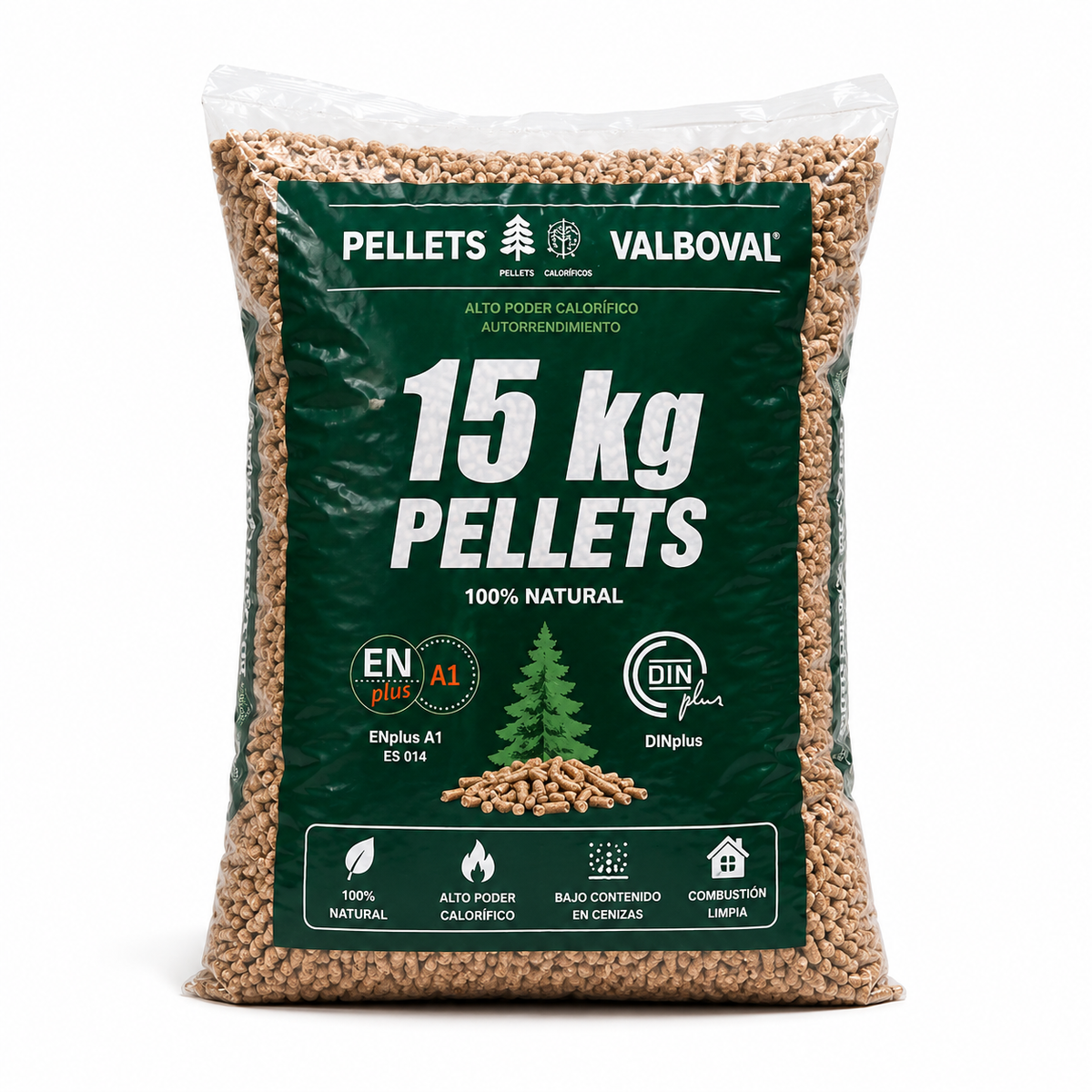 Pellets de Madeira Valboval – Palete de 67 Sacos 1.005 kg