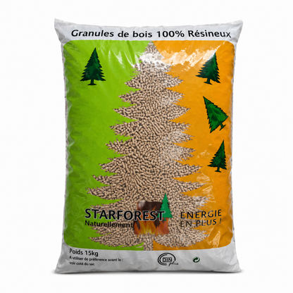 Pellets Starforest – Palete de 67 Sacos de 15 kg | 1.005 kg