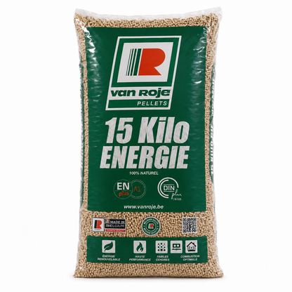 Pellets de Madeira Van Roje – Palete de 67 Sacos 1.005 kg