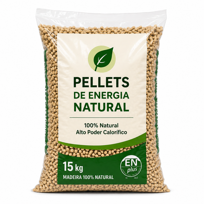 Pellets de Energia Natural – Palete de 67 Sacos de 15 kg | 1.005 kg