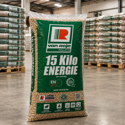Pellets de Madeira Van Roje – Palete de 67 Sacos 1.005 kg