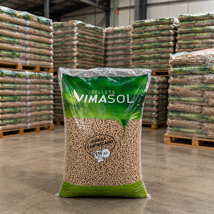 Pellets de Madeira Vimasol – Palete de 67 Sacos 1.005 kg