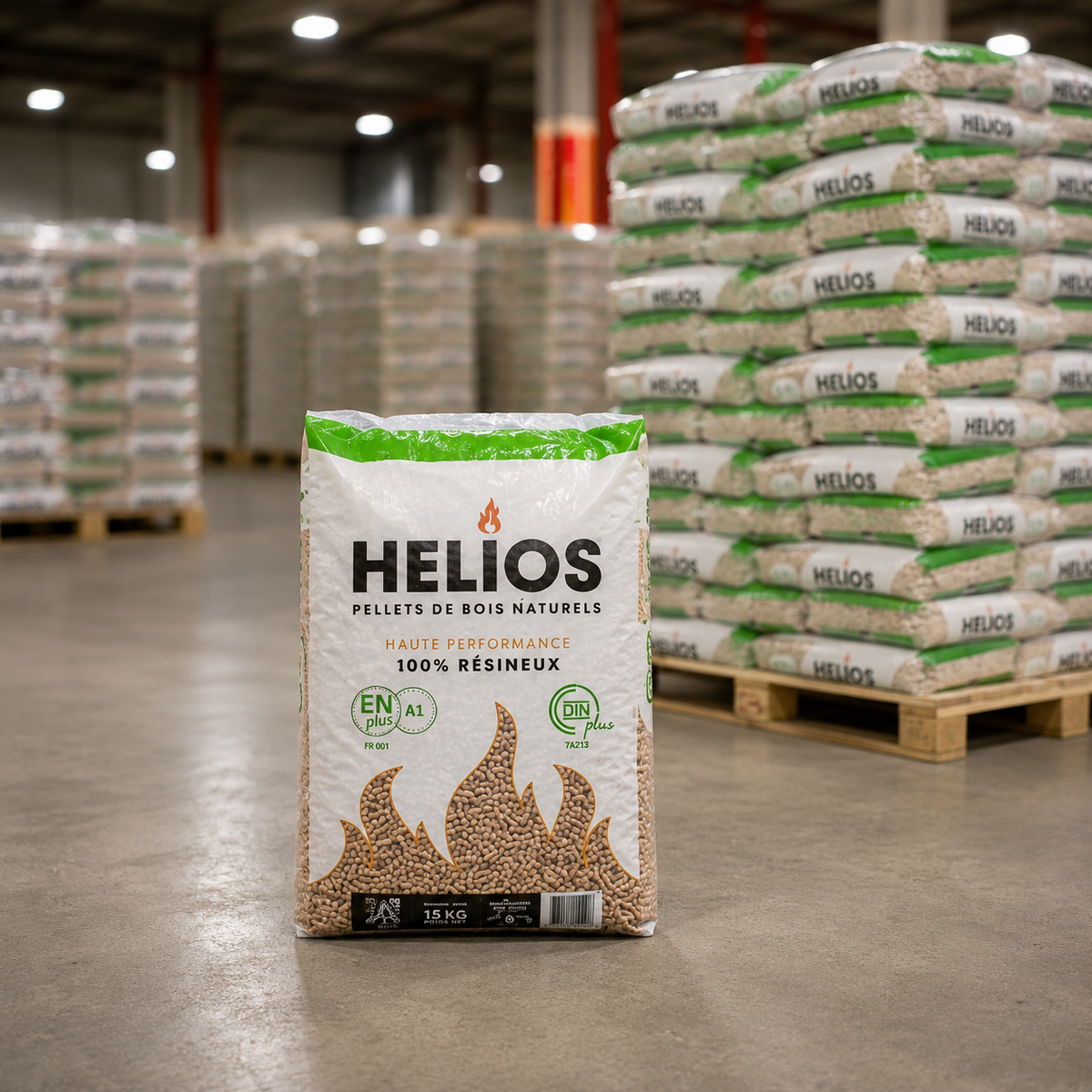 Pellets HELIOS – Palete de 67 Sacos de 15 kg | 1.005 kg