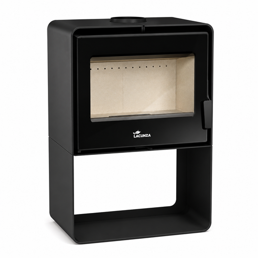 Salamandra a Lenha Lacunza Atlantic 603 12 kW – A+, Ecodesign e Dupla Combustão